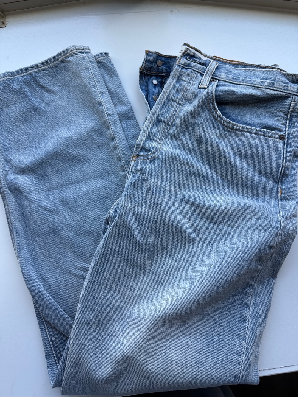 Denim Forum The Jonni High Rise Loose with rips